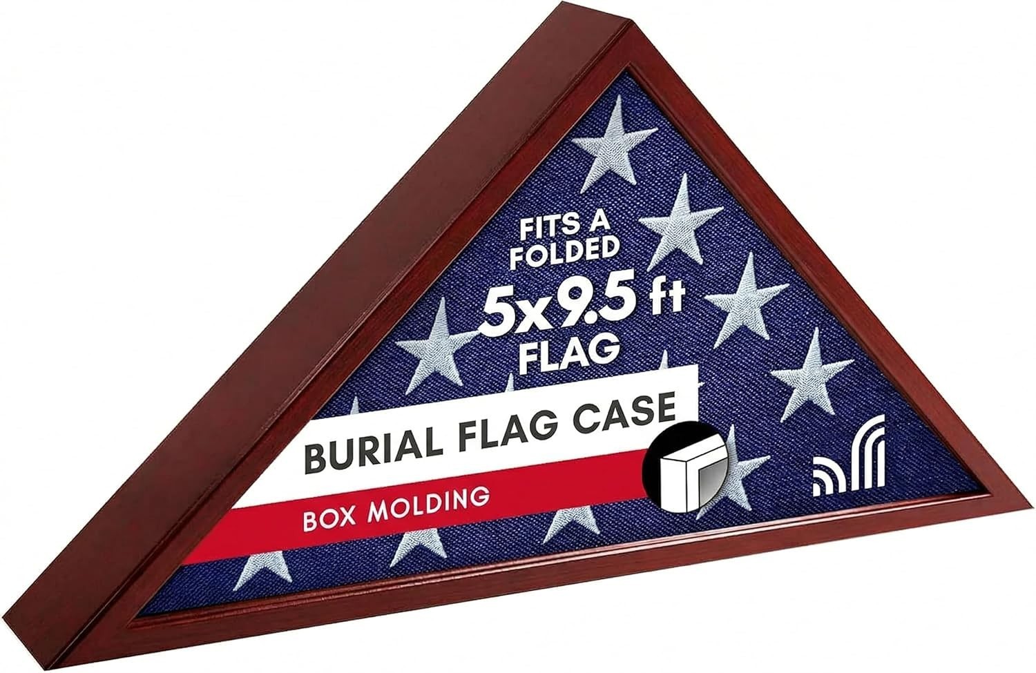 Americanflat Large Flag Display Case - Fits Folded 5x9.5 Burial Flags - gallery