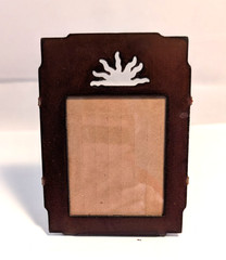 Handmade Agave Cactus Picture Frame Metal Table Top 5784