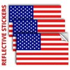 3PC Reflective American Flag Sticker - 5x3 Inches - American Flag Decal Stickers gallery