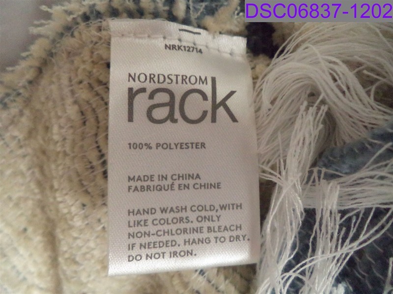 Nordstrom Rack Reversible 100% Polyester Blanket Blue and Cream NRK12714 gallery