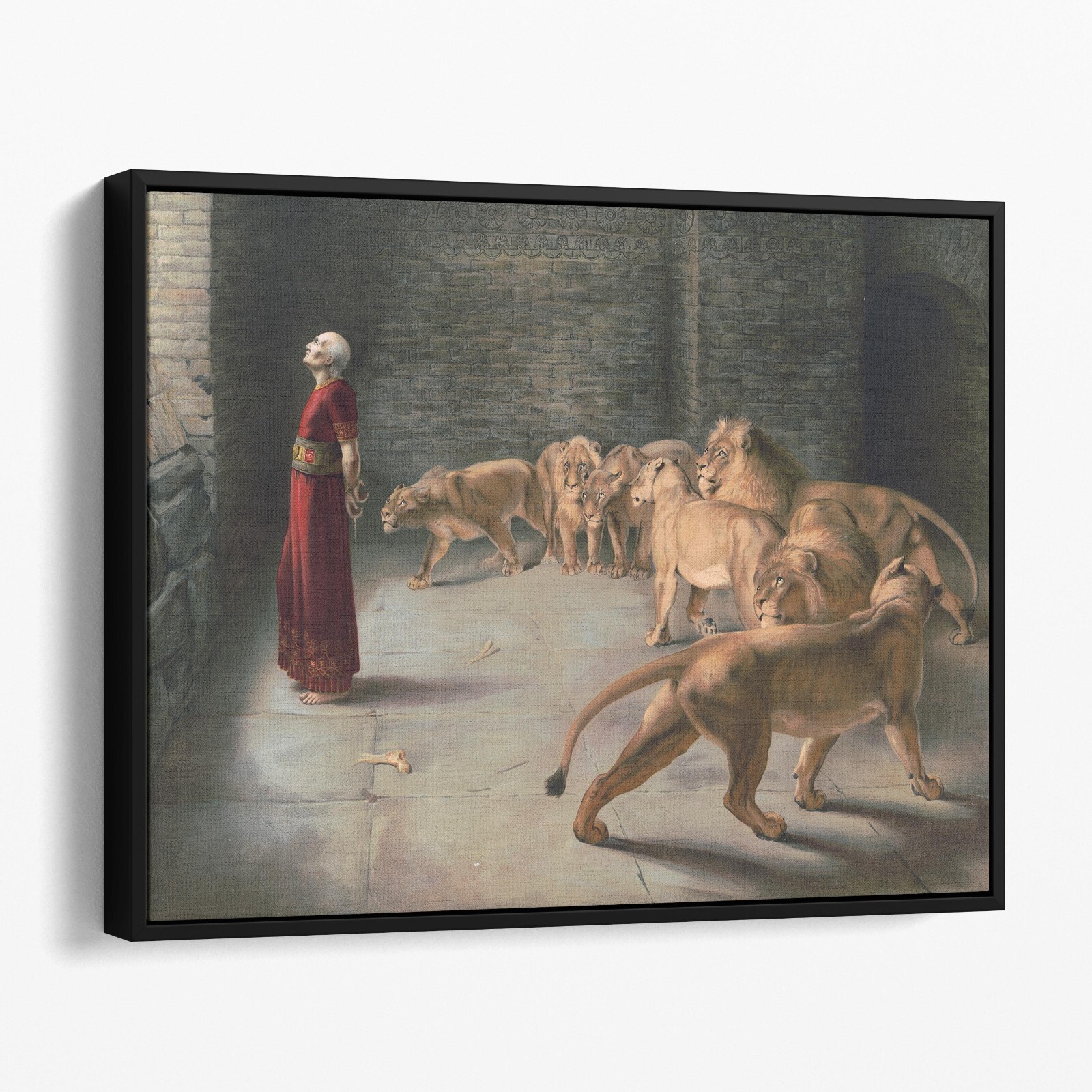 Daniel’s Answer To The King Daniel In The Lion's Den Canvas Wall Art Print gallery