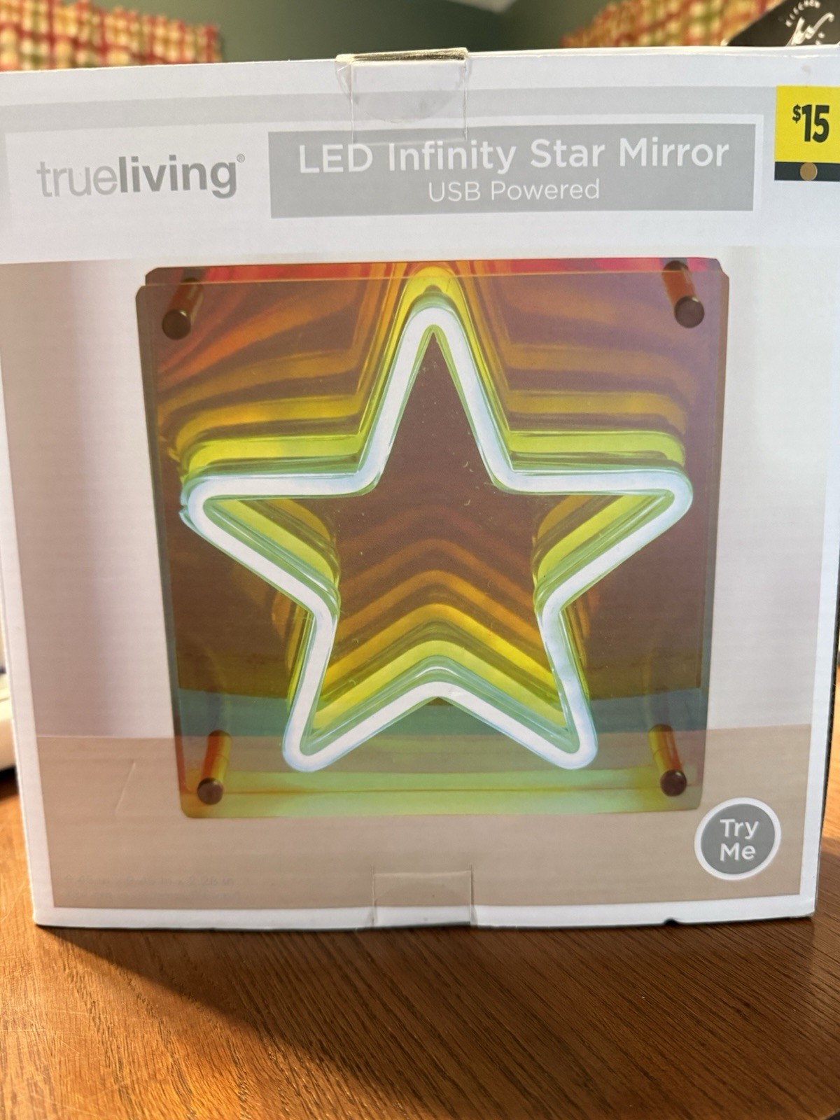 LED Infinity Star Mirror USB powered Illusion Light Star Mirror Or Lamp 9.5” gallery