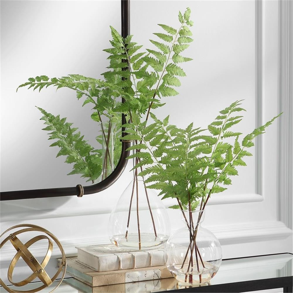 Uttermost Country Polyester Plastic Iron and Glass Ferns in Green (Set of 2) gallery
