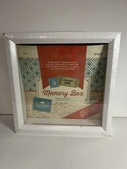 White Wood Shadow Memory Box 9” Square New