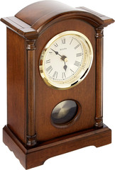 Elegant Walnut Pendulum Table Clock with Gold Accents – Dalton Chime