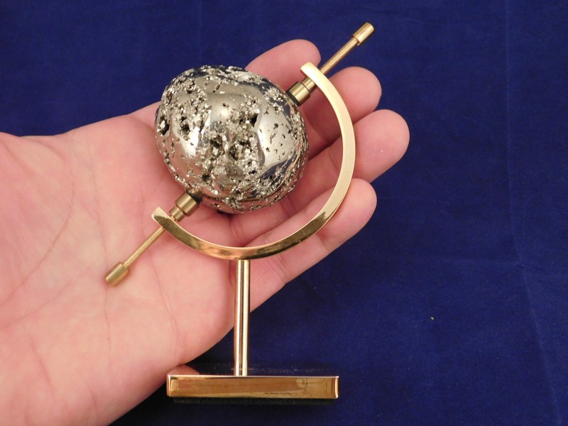 Display Stand Caliper Type Adjustable Small Size Brass/Gold Color gallery