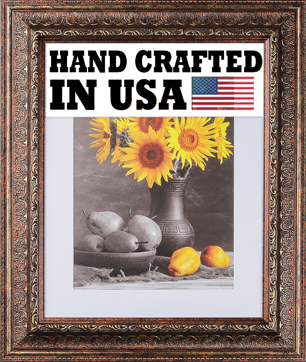 3-1/2" Rustic Bronze Picture Frame 11x14 12x18 16x20 24x36 30x40 36x36+ 104-052 gallery