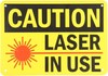 (2 Pack) Caution: Laser in Use Sticker 7 x 10 Inches gallery