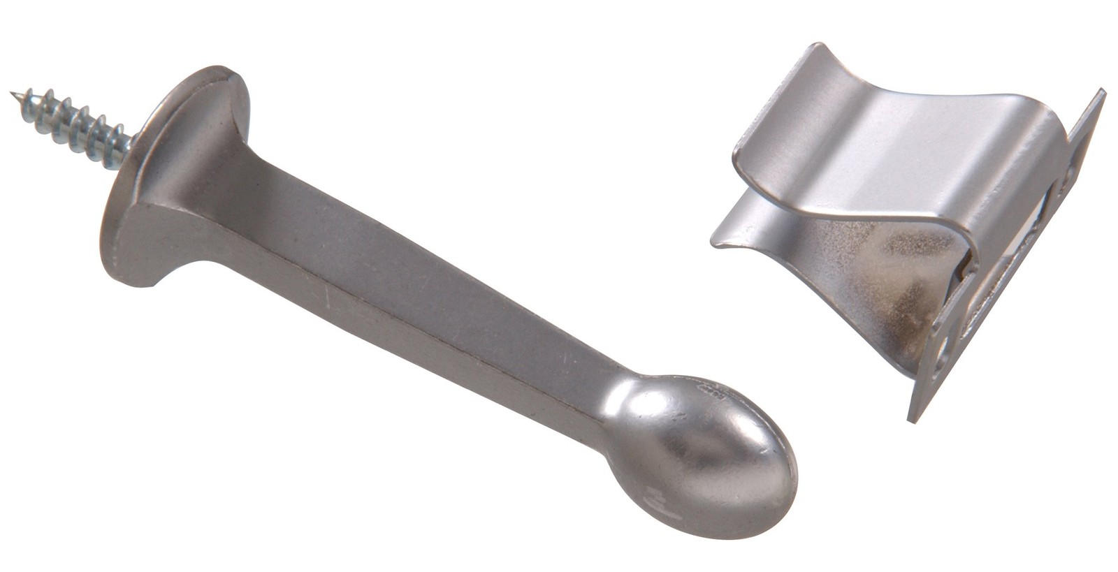 Hardware Essentials By 852924 Rigid Door Stops With Holder Satin Chrome White 1 gallery