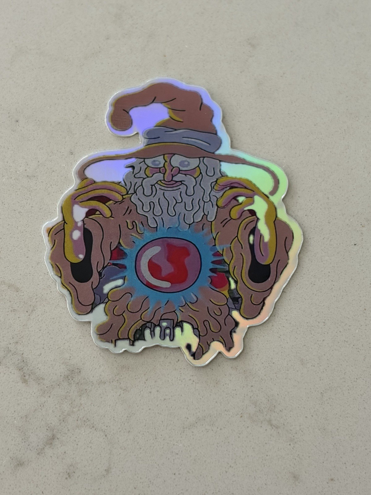 Trippy Holographic Wizard Sticker gallery