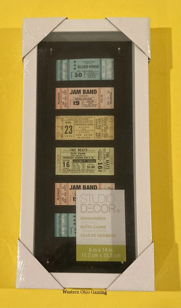Studio Decor Shadowbox Back Loading Ticket Stub Display NEW Holder