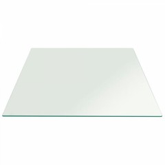 Square Table Top Replacement 36 Inch Flat Polish Edge 1/2″ Clear Tempered Glass