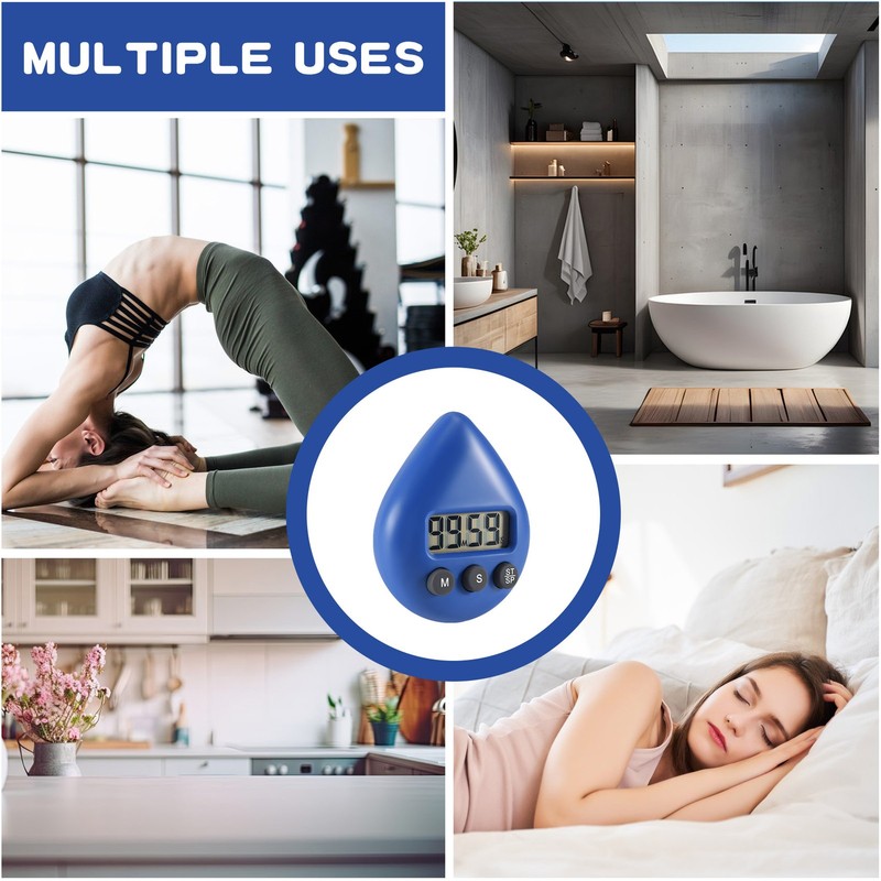Digital Bathroom Clock Shower Clock Timer Temperature Humidity Visual8641 gallery