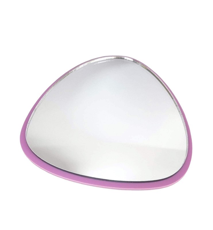 Triangular Pebble Shaped Mirrors with a Colour Frame of your choice & Hooks gallery