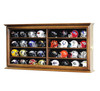 Pocket Pro Mini Helmet Display Case 32+ Football Riddell Walnut Wood NFL Cabinet gallery