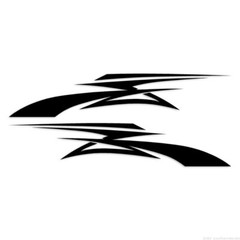 Pair Set Tribal Pinstripes – Decal Sticker – Multiple Colors & Sizes – ebn7489