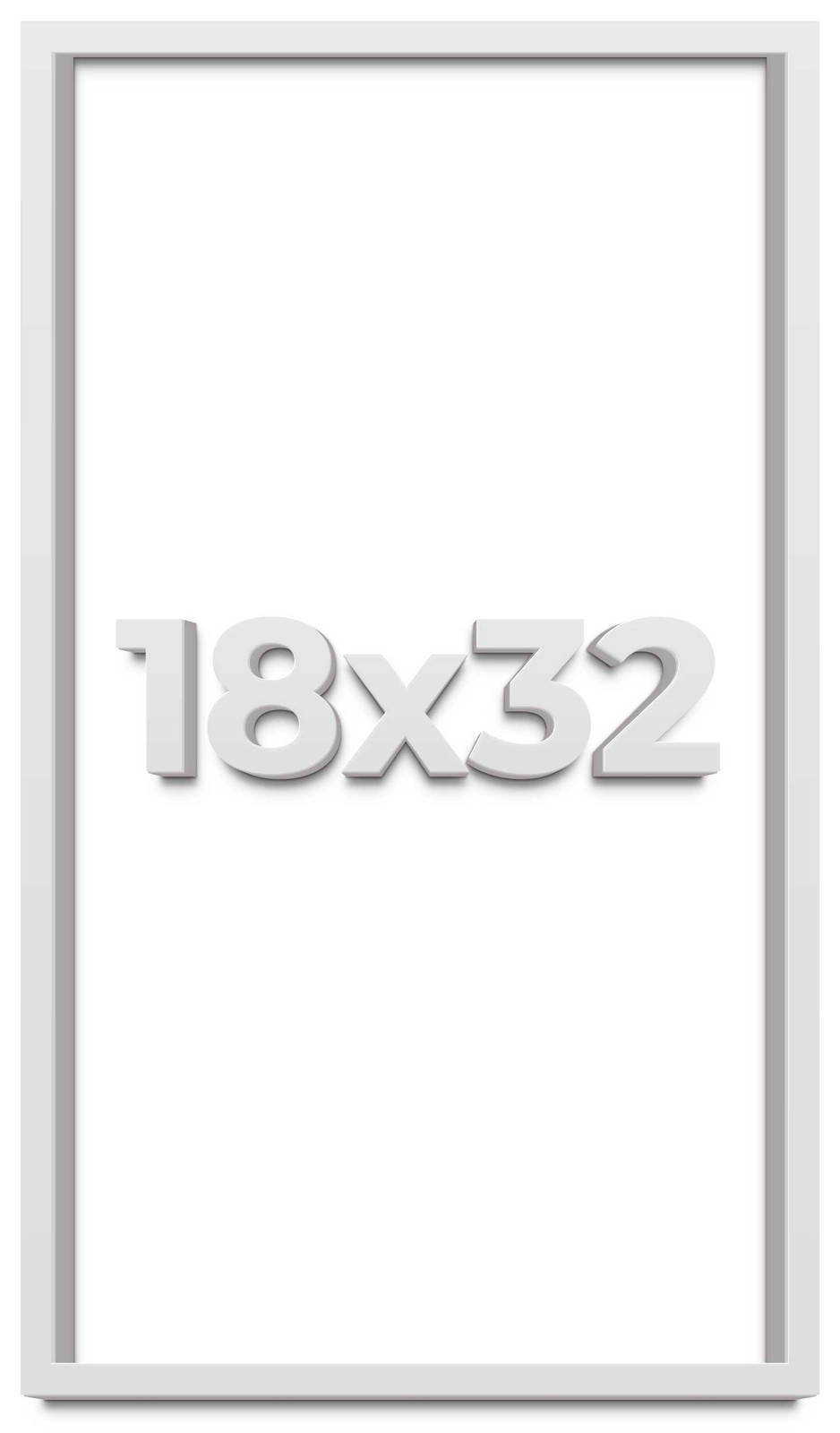 18x32 Shadow Box Frame White | 1 Inches Deep Real Wood Contemporary Shadowbox Di gallery