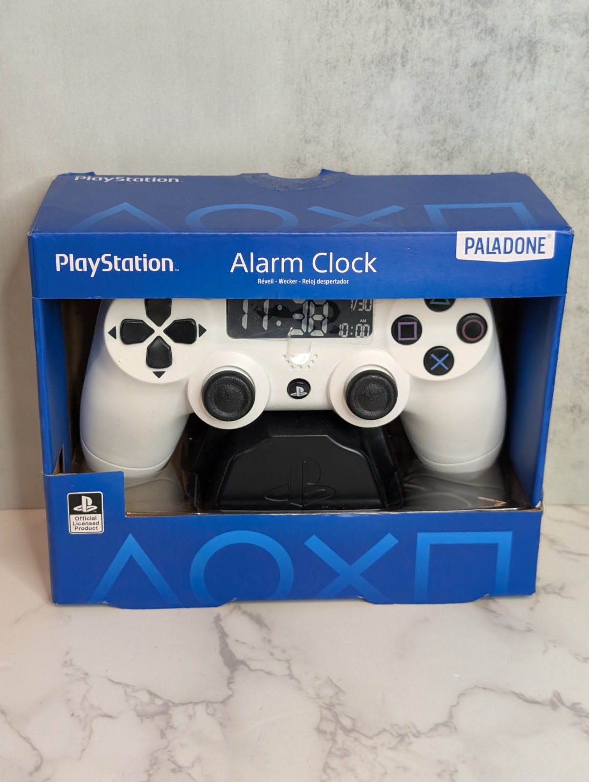 PlayStation 4 PS4 Controller Alarm Clock by PALADONE Black White USB input gallery