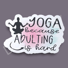 Yoga Vinyl Stickers Fun Decorations For Laptops, Tablets, Windows, Mirrors, Mugs