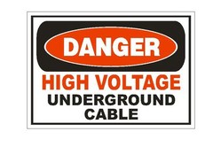 Danger High Voltage Underground Cable Sticker Safety Sign Decal Label D881