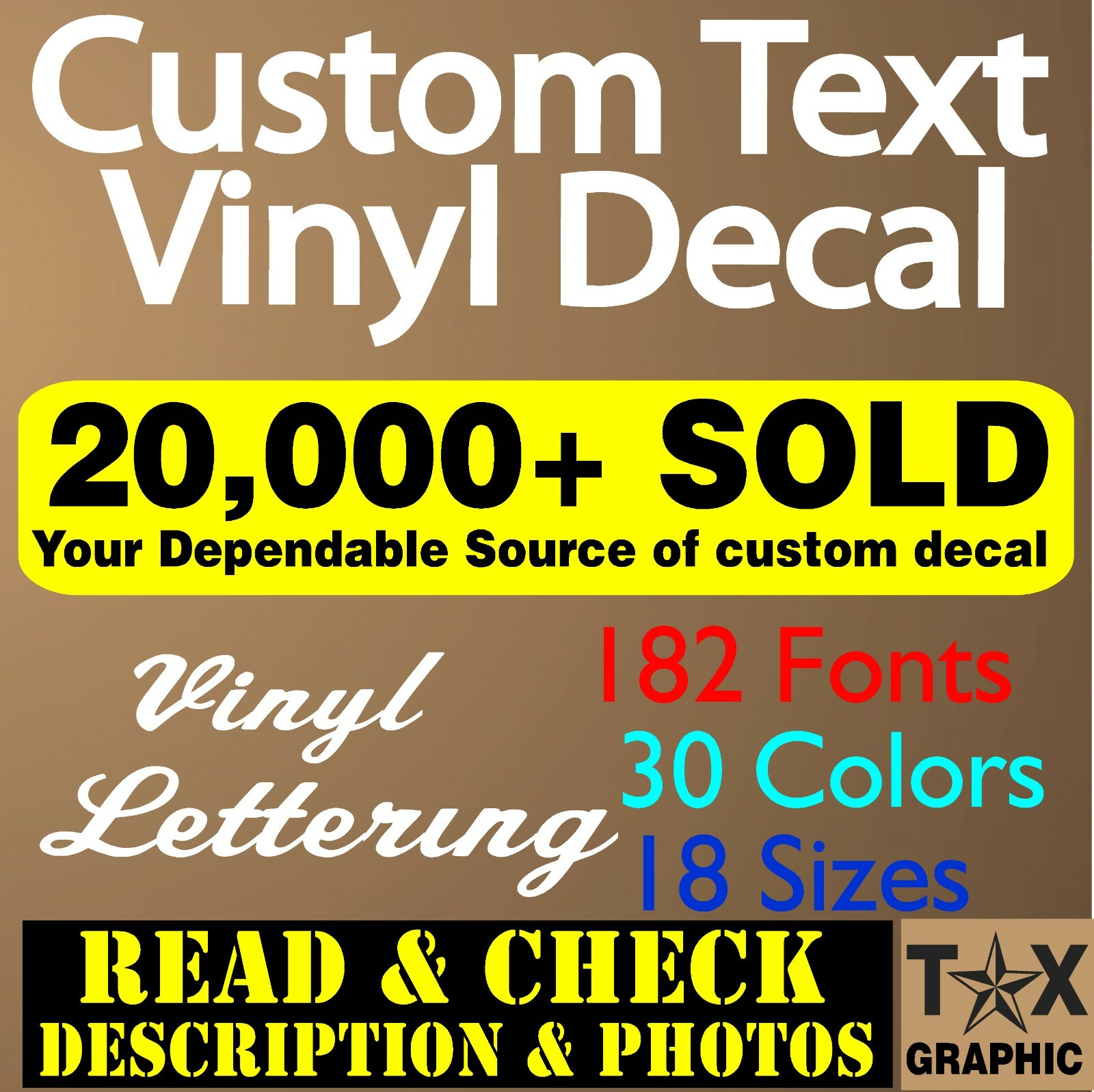 Personalized Decal Customized Sticker Vinyl Lettering Numbers Name Business gallery