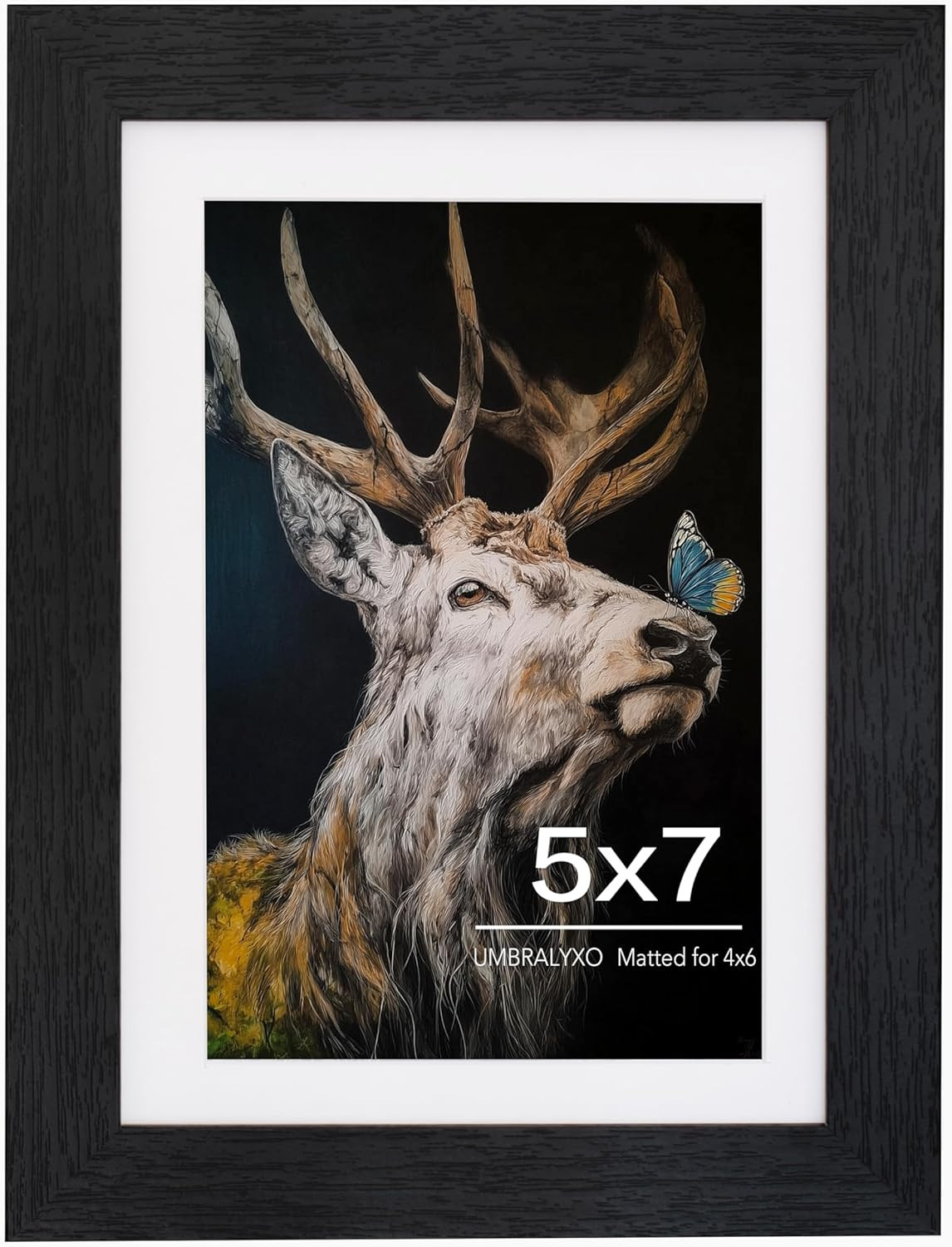 5X7 Picture Frame, Solid Wood Picture Frames with Plexiglass, Display 4X6 with M gallery