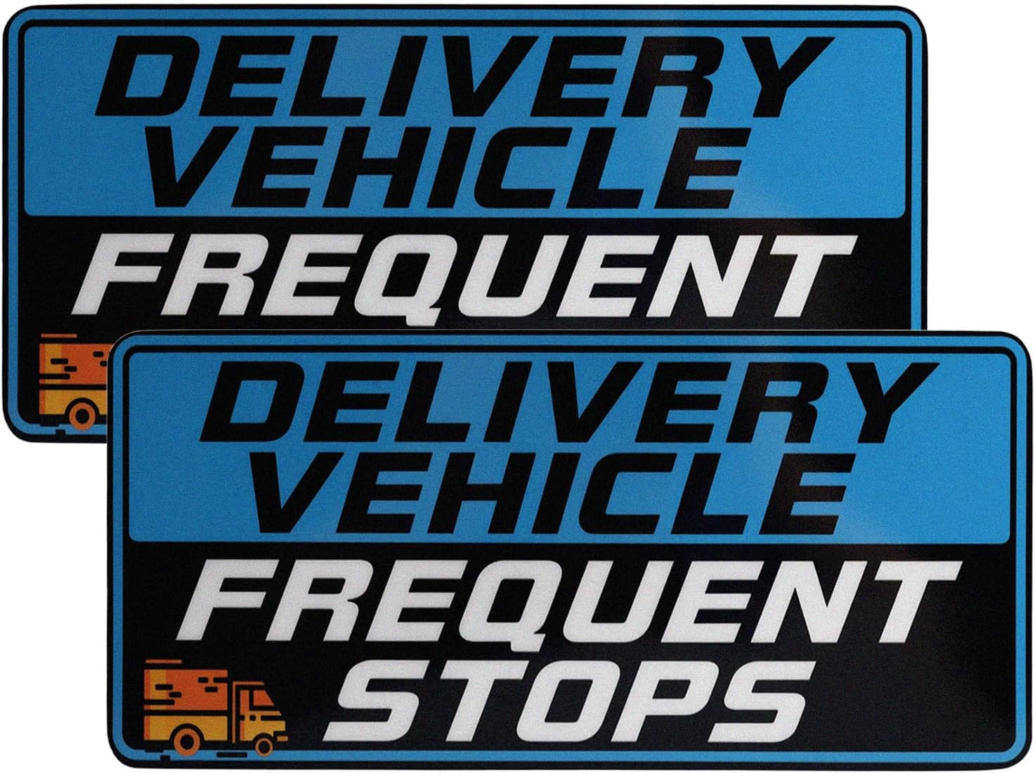 2PCS Reflective Delivery Driver Magnet Car Sign Frequent Stops 9x4 Vehicle gallery