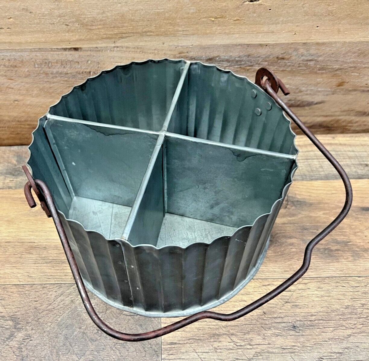 Caddy Galvanized Metal Divided Planter/Pot 10" x 6" gallery
