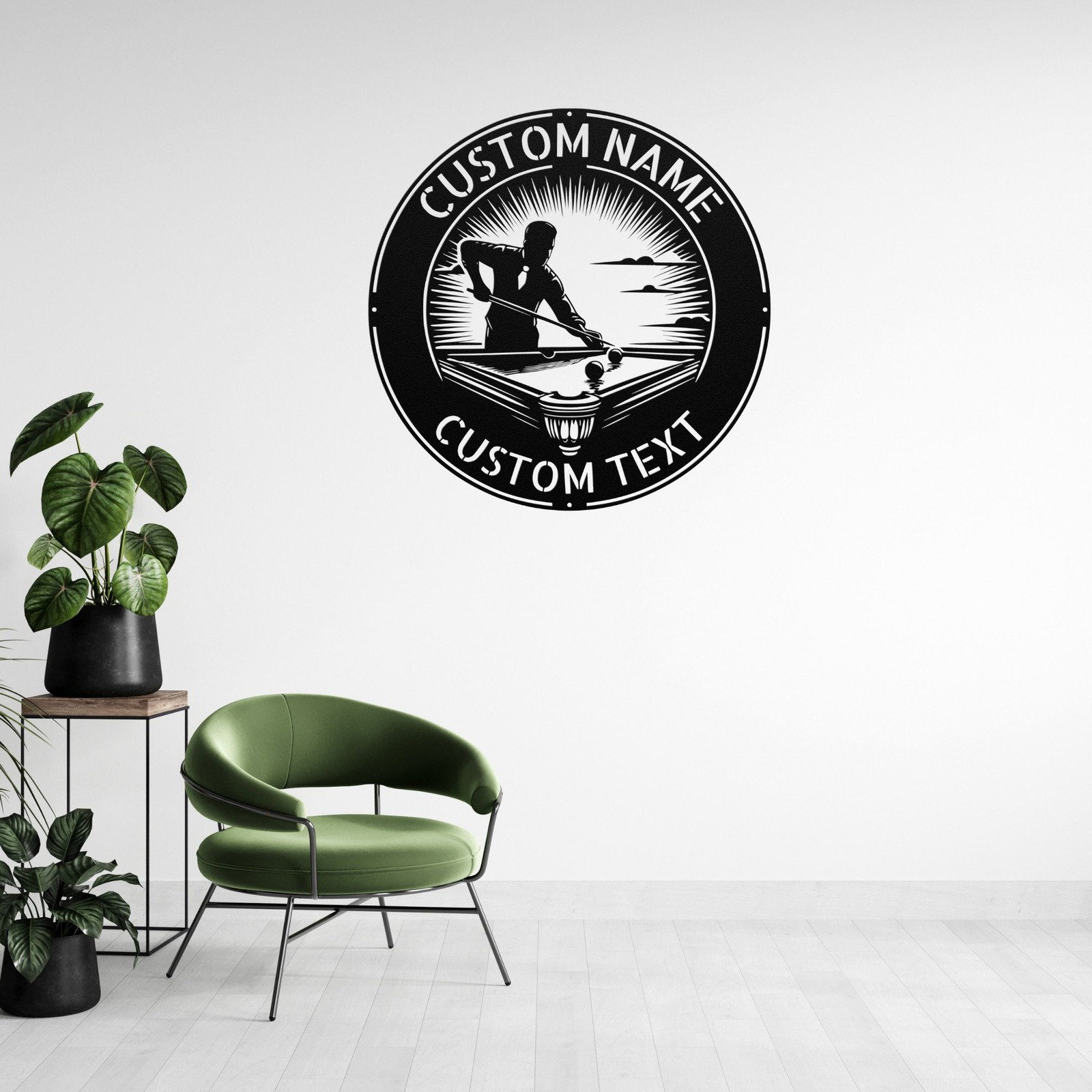 Personalized Billiards Player Metal Sign Pool Table Wall Decor Custom Art gallery