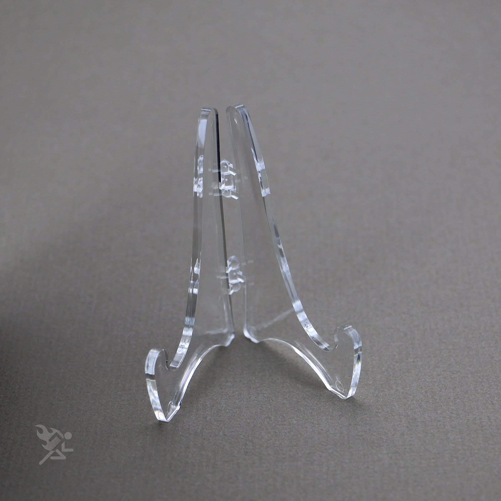 Clear Mini Folding Easel Display Stands for 3" to 4" Items (2-7/8" High), 6 Pack gallery