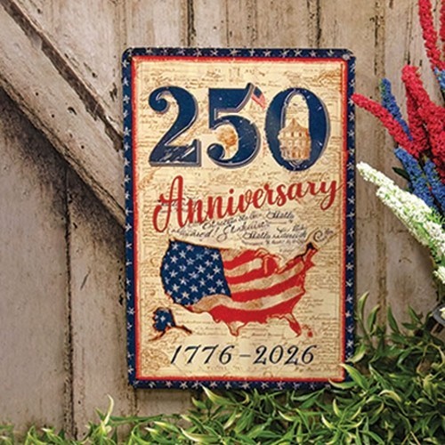 NEW Primitive AMERICANA 250 ANNIVERSARY HANGING SIGN PATRIOTIC Metal 8"Wx12H gallery