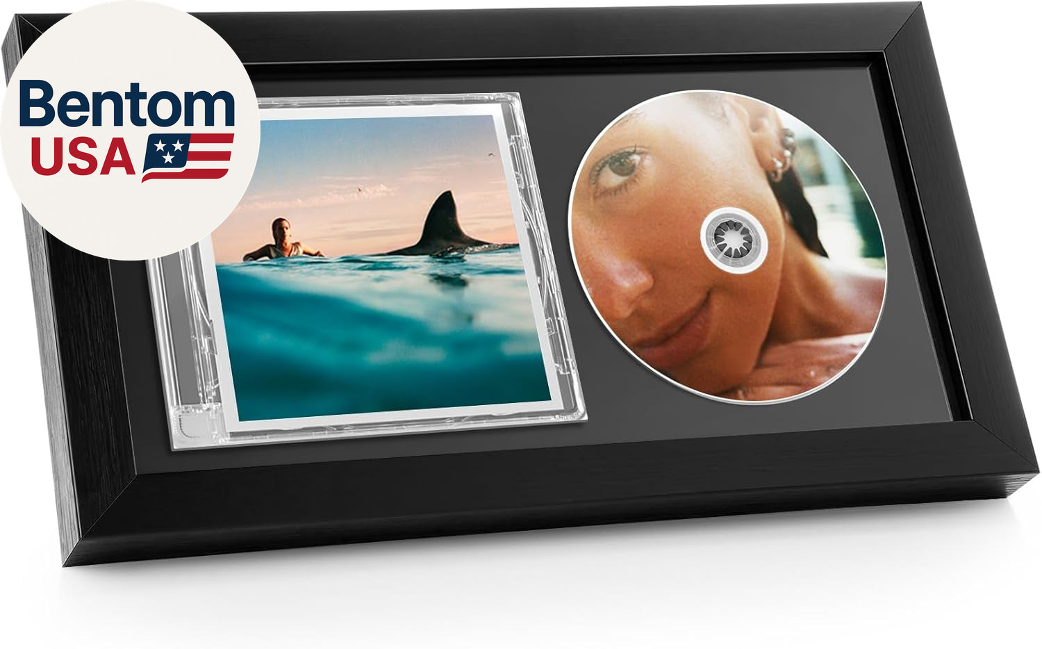 1 Pc 13.7" X 7.5" CD Frame Display Case with Shatter-Resistant Glass, Double Gro gallery
