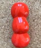 Stacked Tomato Vase Red/Green Ceramic 8" Unmarked Farmhouse Kitchen Decor EUC gallery