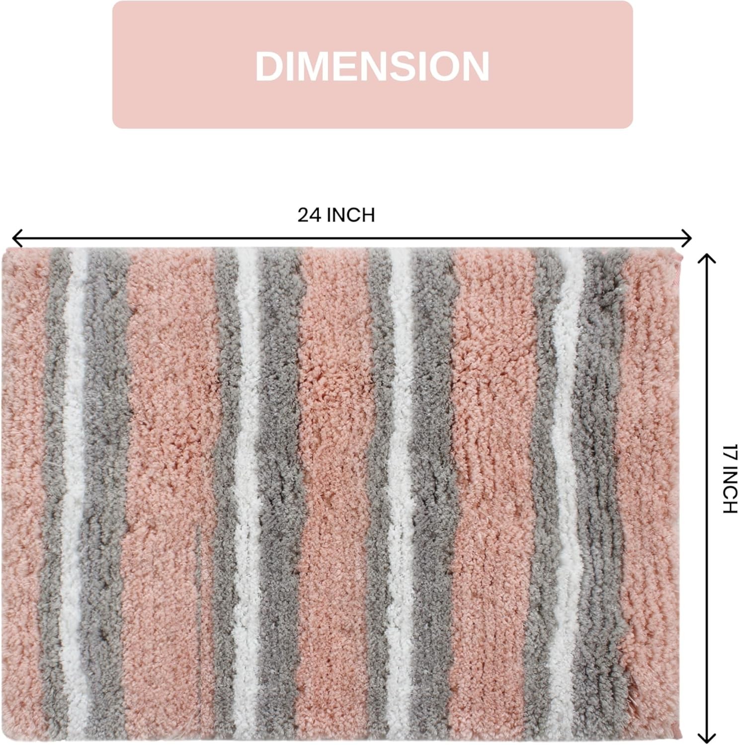 Glamour Collection 100% Polyester Microfiber Non-Slip Bath Rug,Extra Soft gallery
