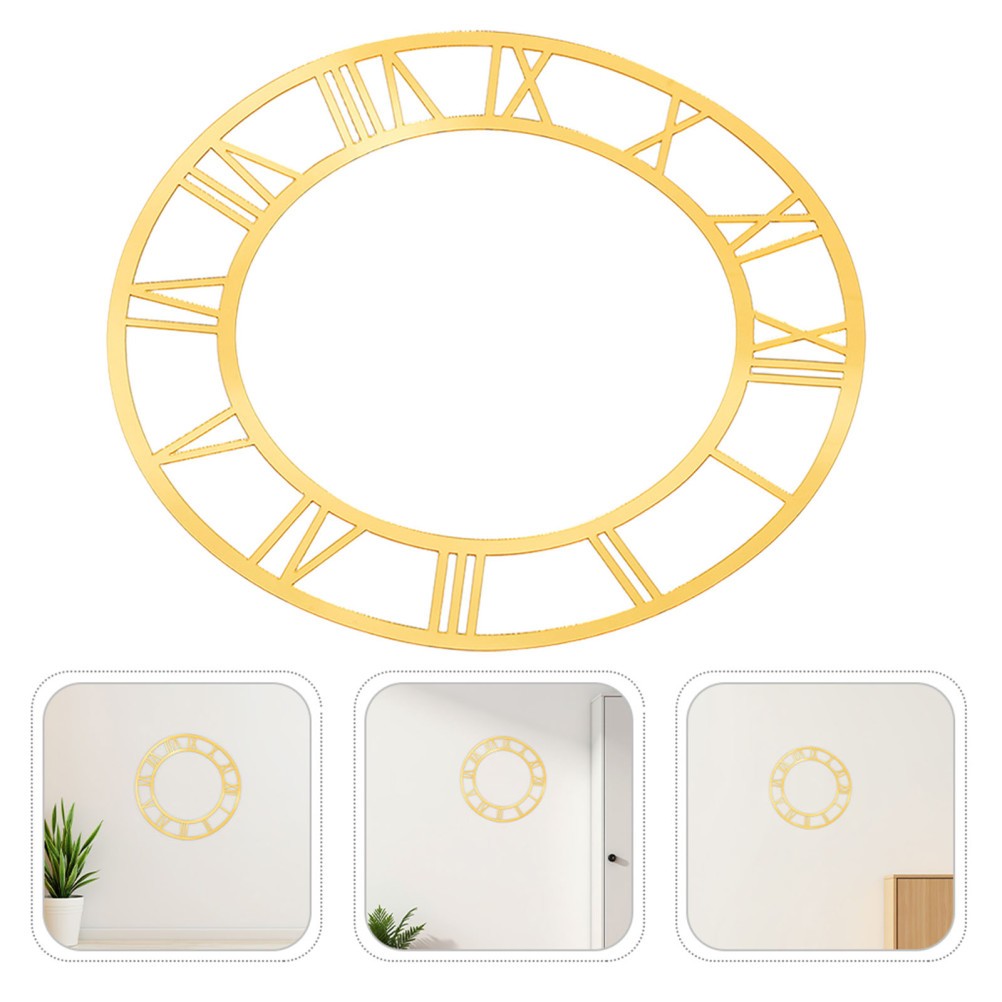 2 Pcs Mirror Digital Clock Sticker Face Replacement Numeralsclock Stickers gallery