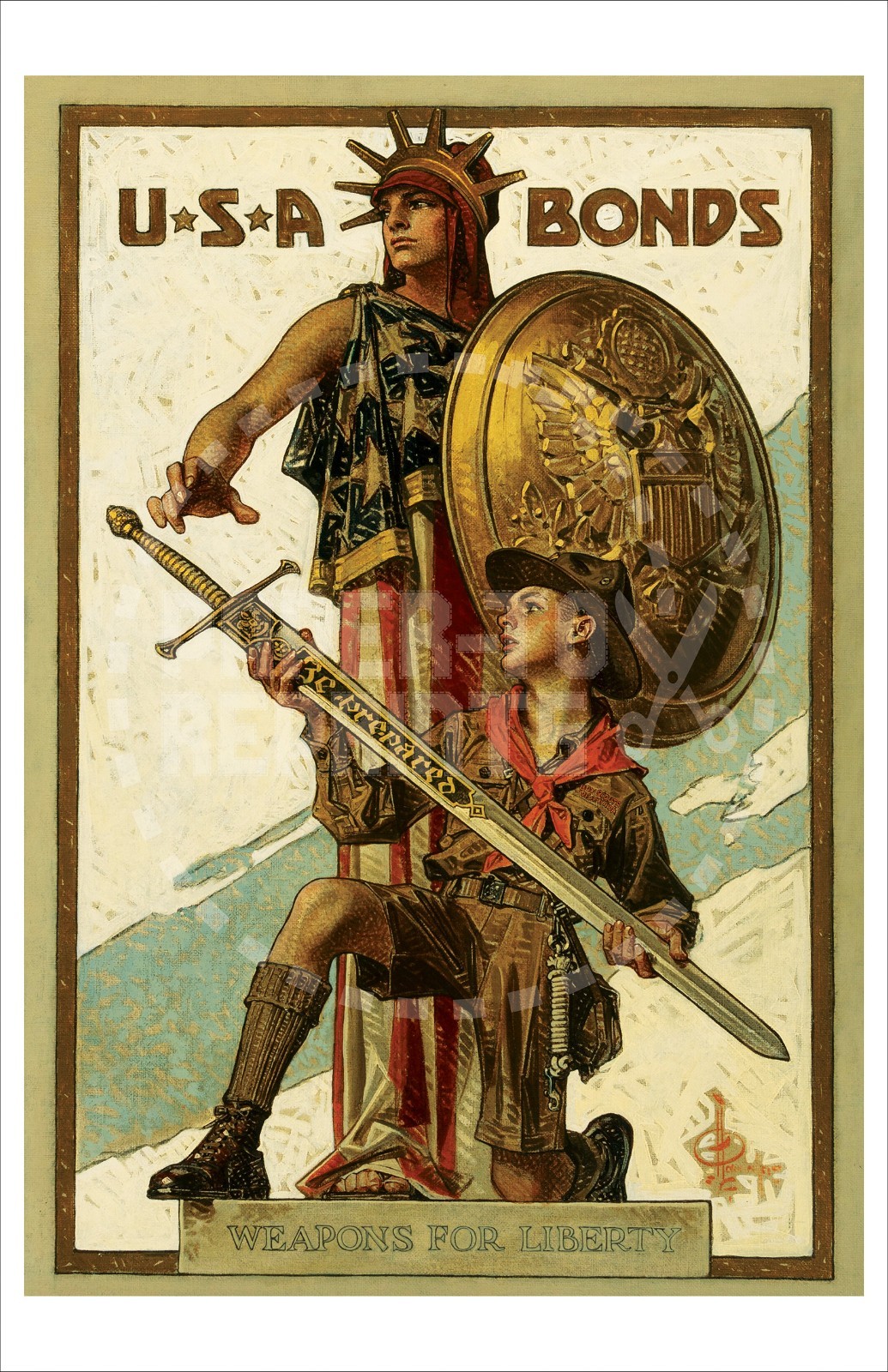 WEAPONS FOR LIBERTY - SATURDAY EVENING POST ARTWORK - VINTAGE REPRINT gallery