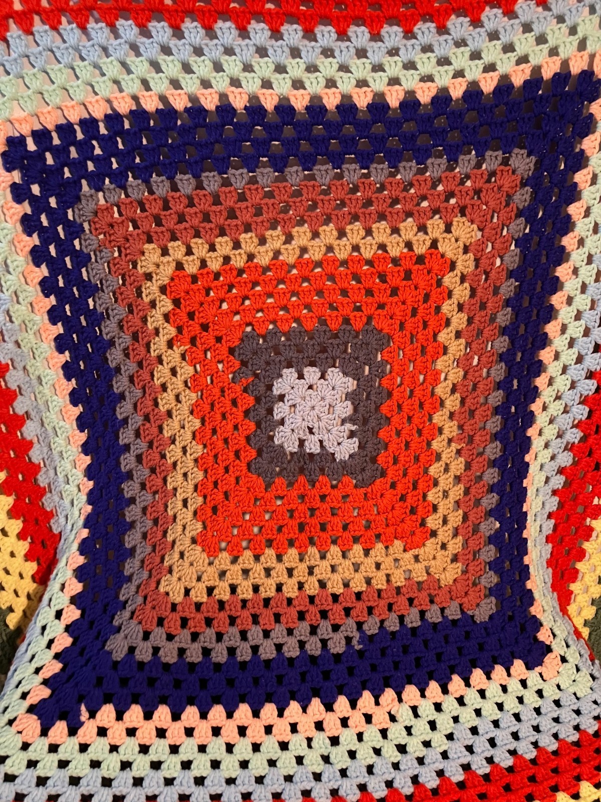 Handmade Crochet Granny Square Throw Blanket gallery