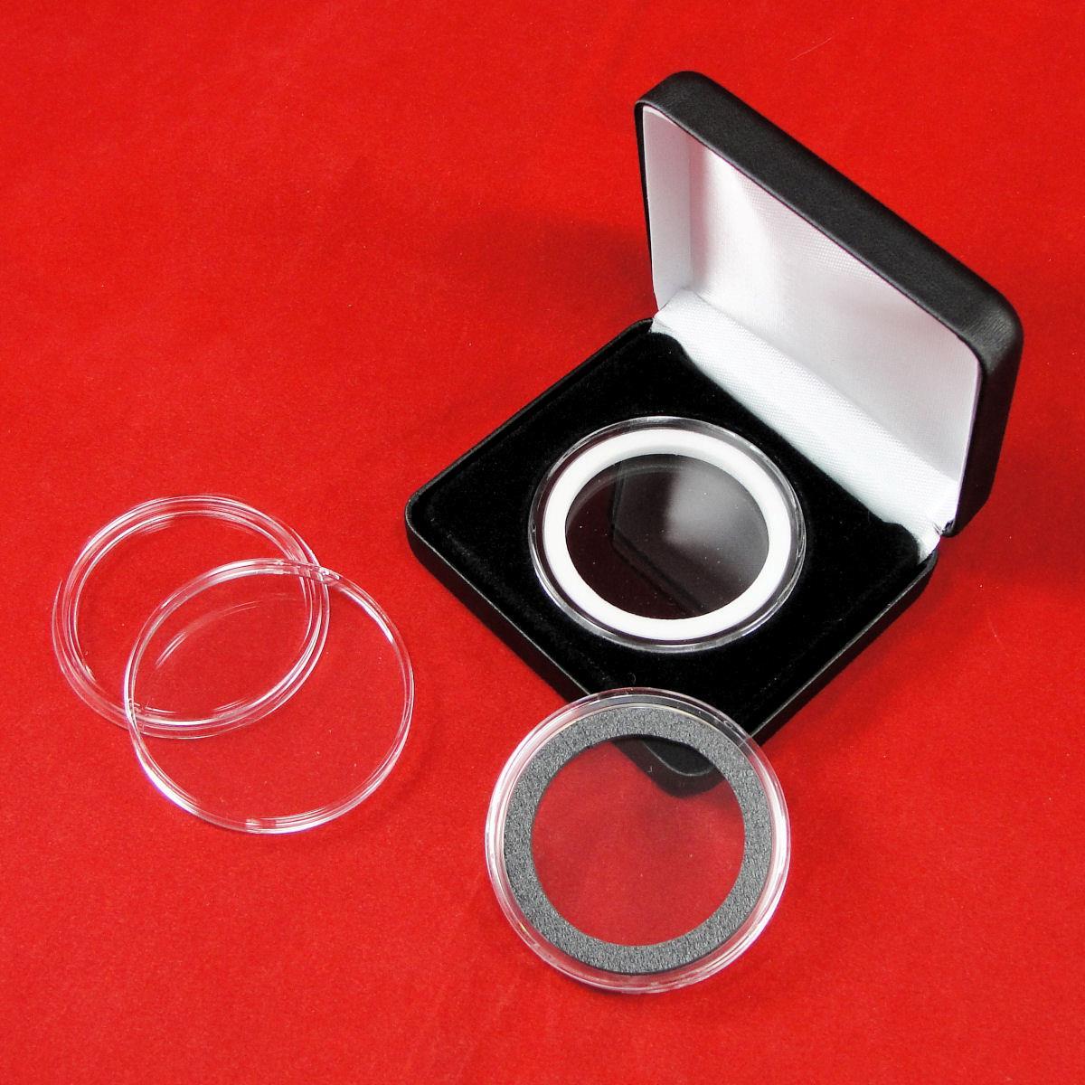 Presentation Black Leatherette Coin Box w/Choice of 1 X Model AirTite Capsule gallery