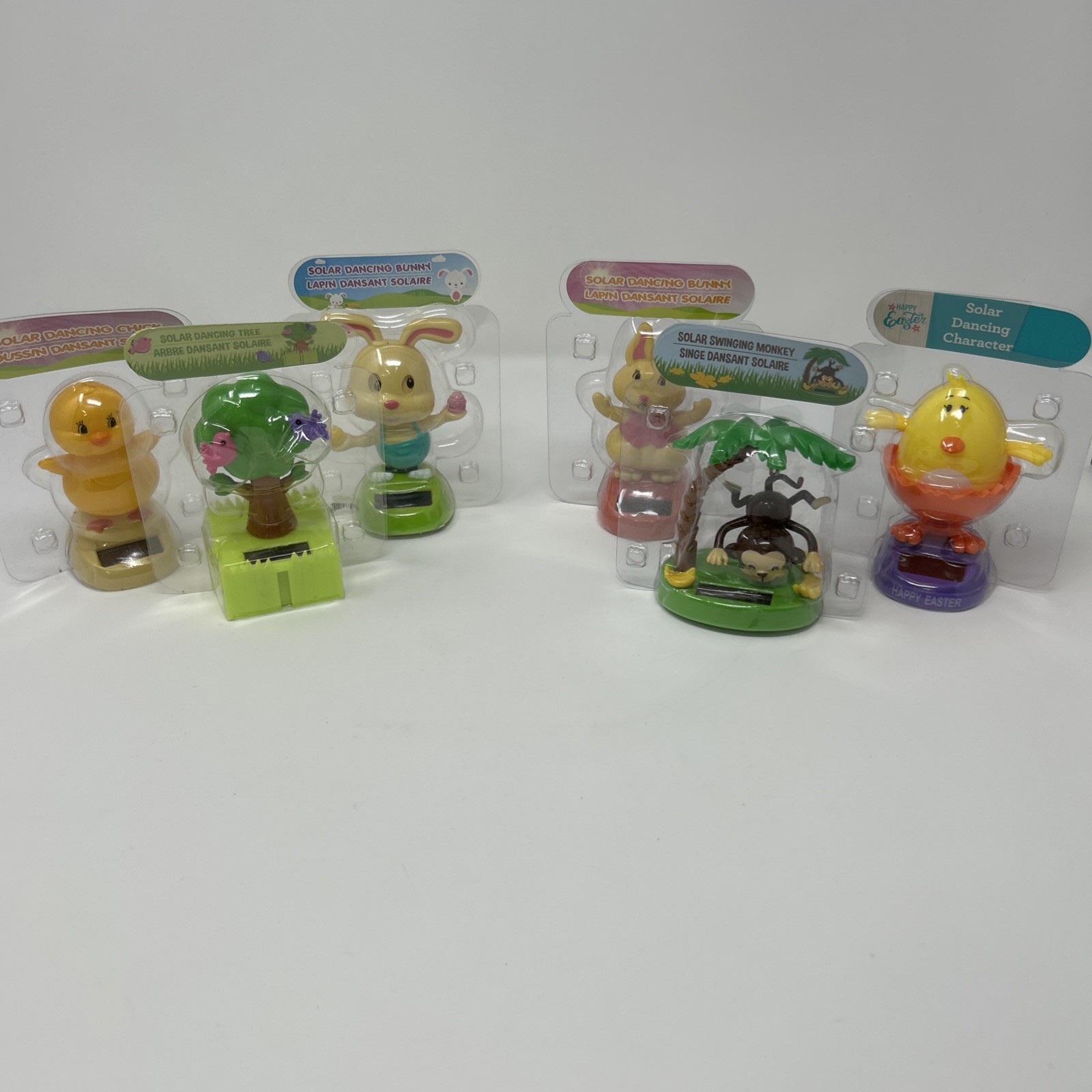 6 NEW Solar Dancing Figurines Spring Summer Themed Bunny, Chicks, Monkey Birds gallery