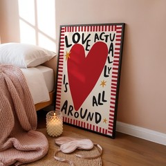 Love Typography Wall Art | Colourful Modern Quote Print
