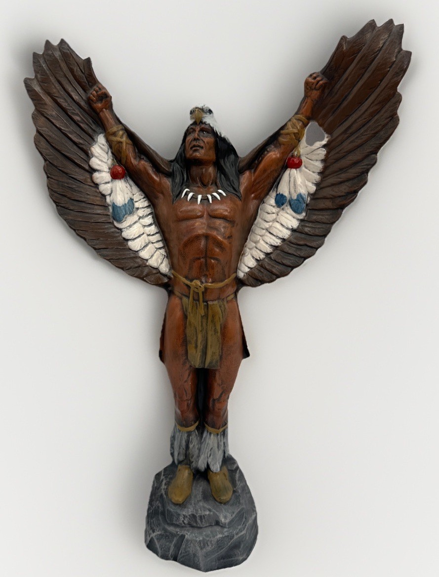 Ceramic Native American Eagle Dancer Statue, Hand Painted {GG} gallery