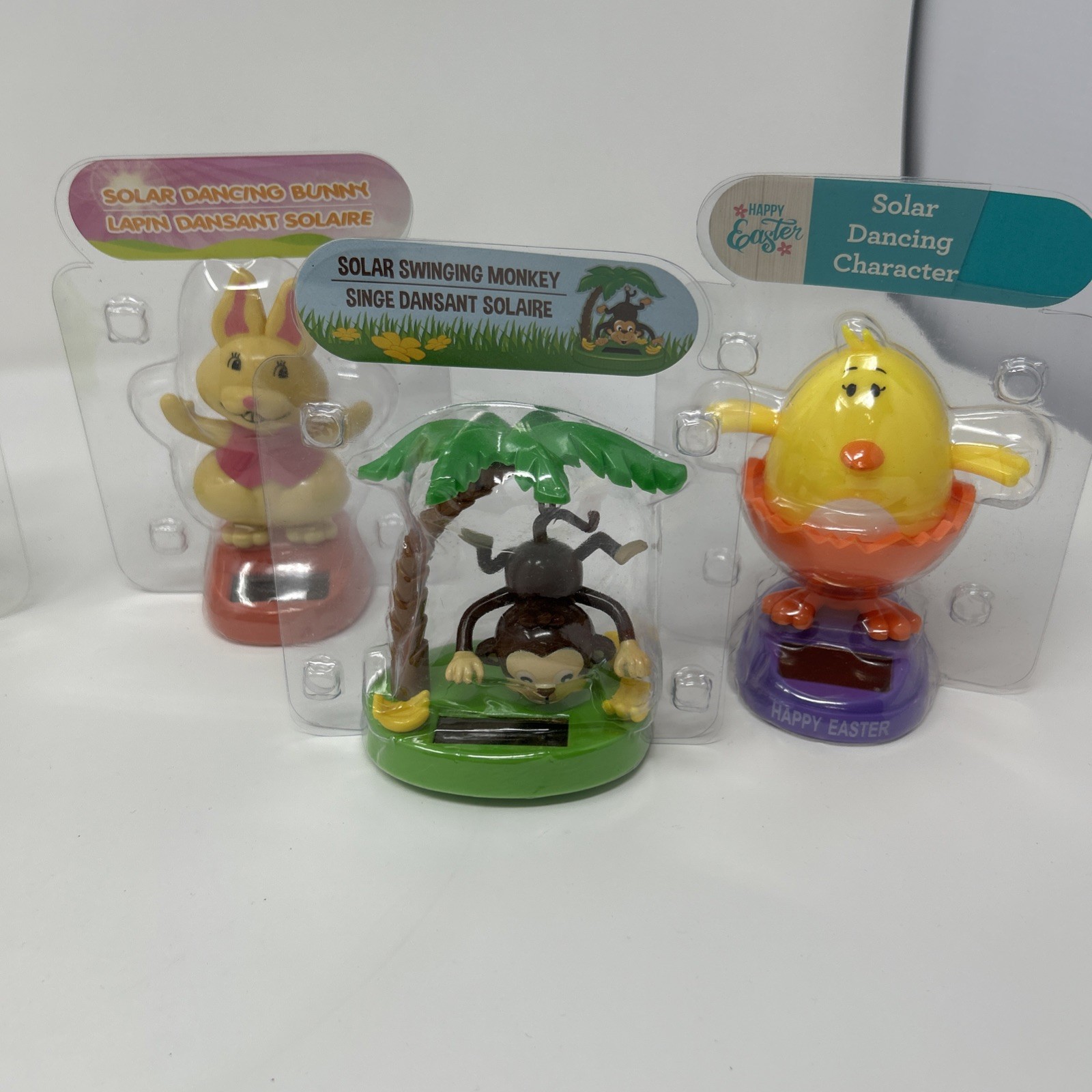 6 NEW Solar Dancing Figurines Spring Summer Themed Bunny, Chicks, Monkey Birds gallery