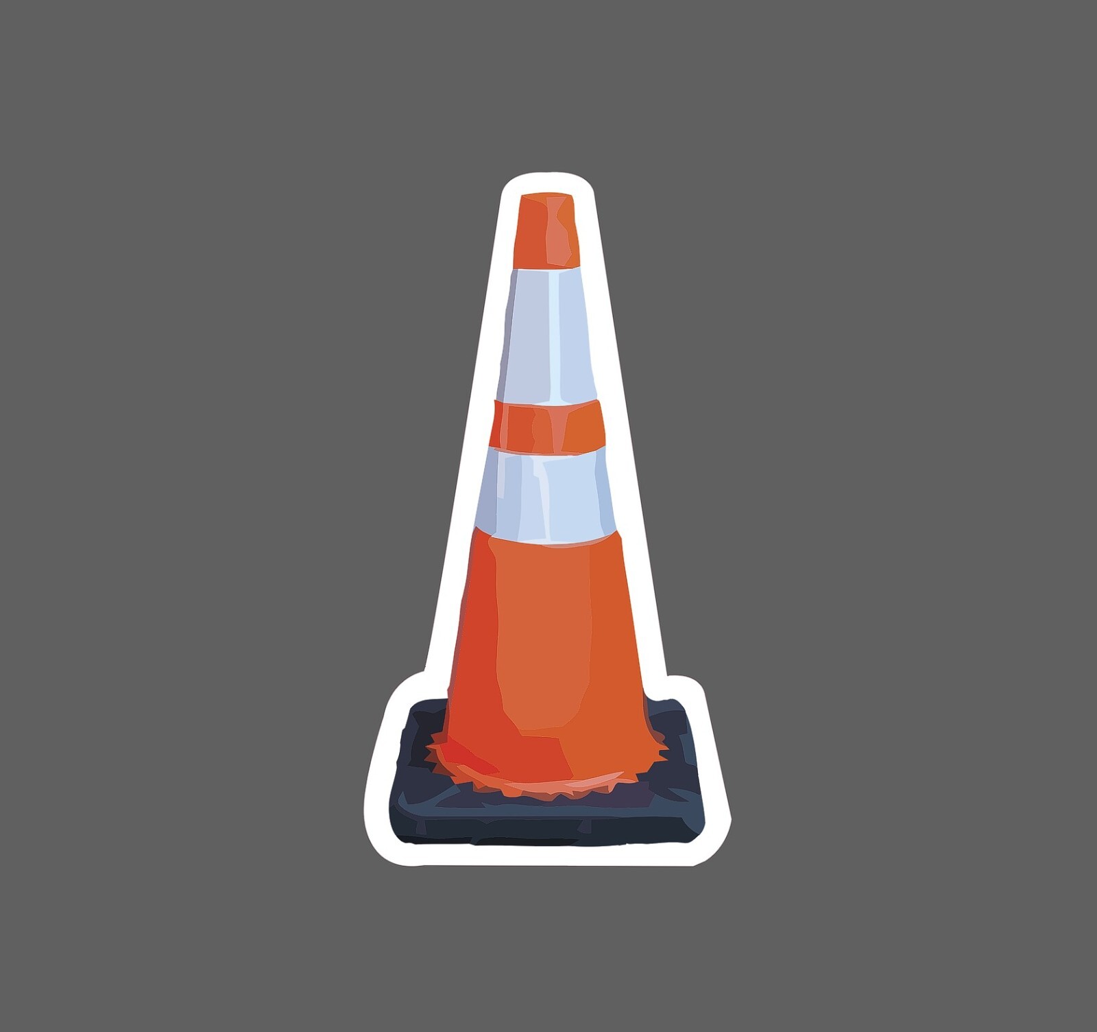 Traffic Cone Sticker Construction Waterproof -Buy Any 4 For $1.75 EACH Storewide gallery