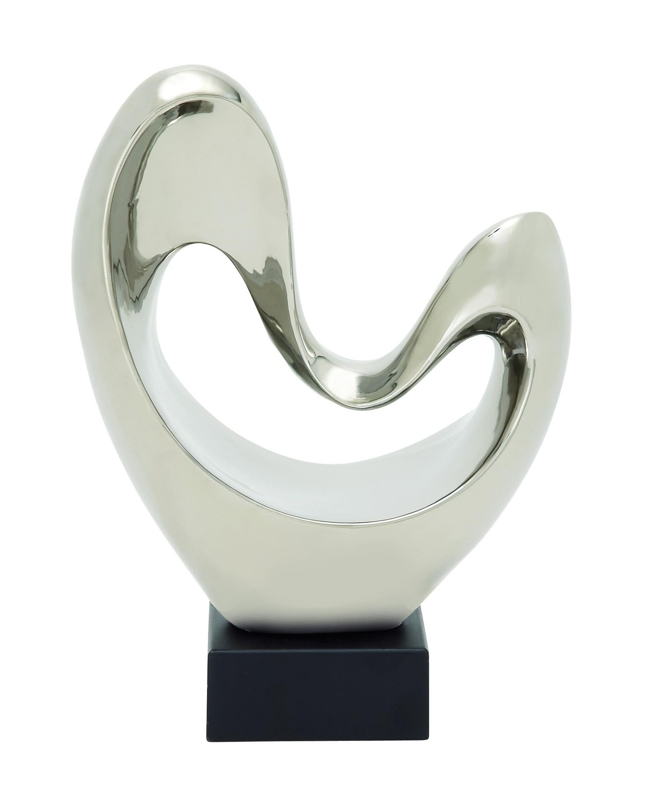 Deco 79 Polystone Abstract Decorative Sculpture Heart Home Decor Statue with ... gallery