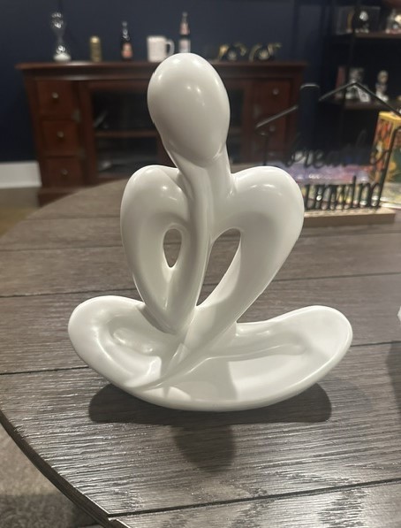Ceramic Modern Thinker Statue Abstract Figure - 8.5" T x 7" W gallery