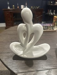 Ceramic Modern Thinker Statue Abstract Figure – 8.5″ T x 7″ W