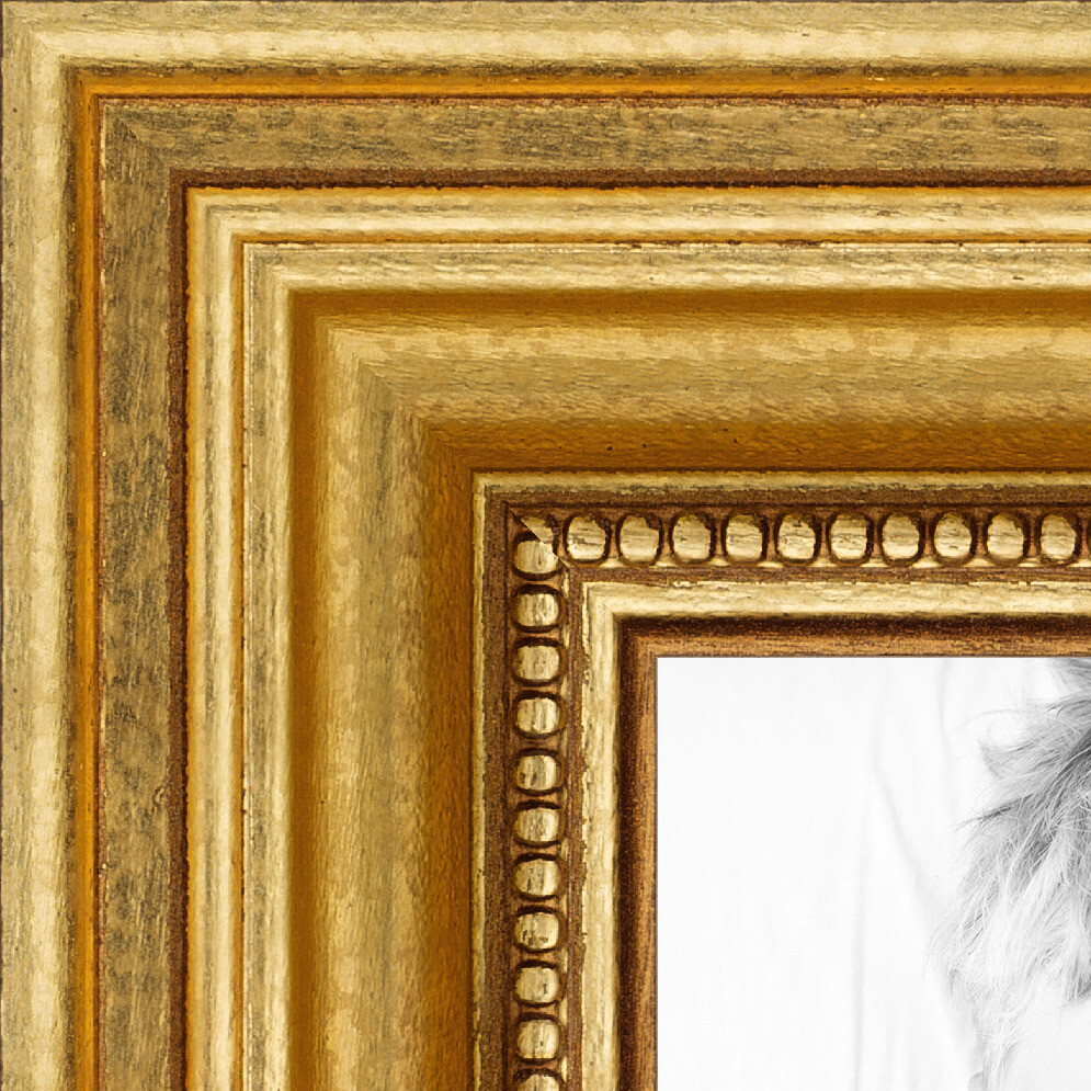 ArtToFrames Custom Picture Poster Frame Gold Foil on Pine 1.25" Wide Wood gallery