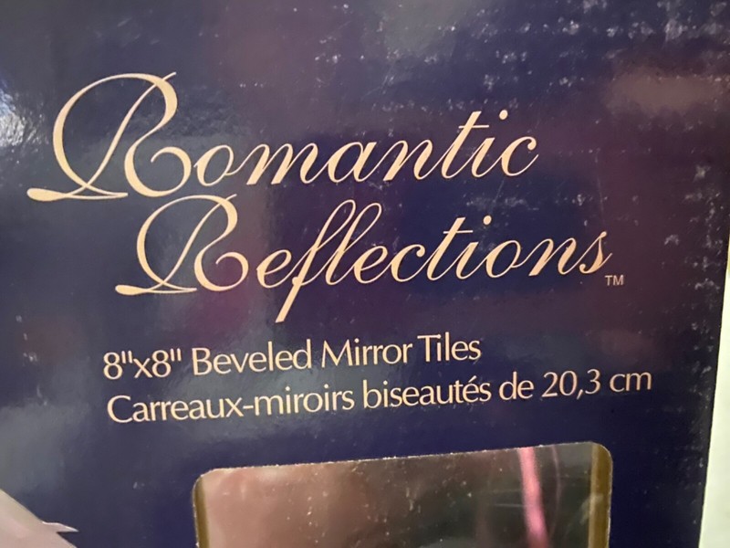 Romantic Reflections 8x8 Beveled Mirror Tiles Felt Feet Display 3 per Box 03-065 gallery