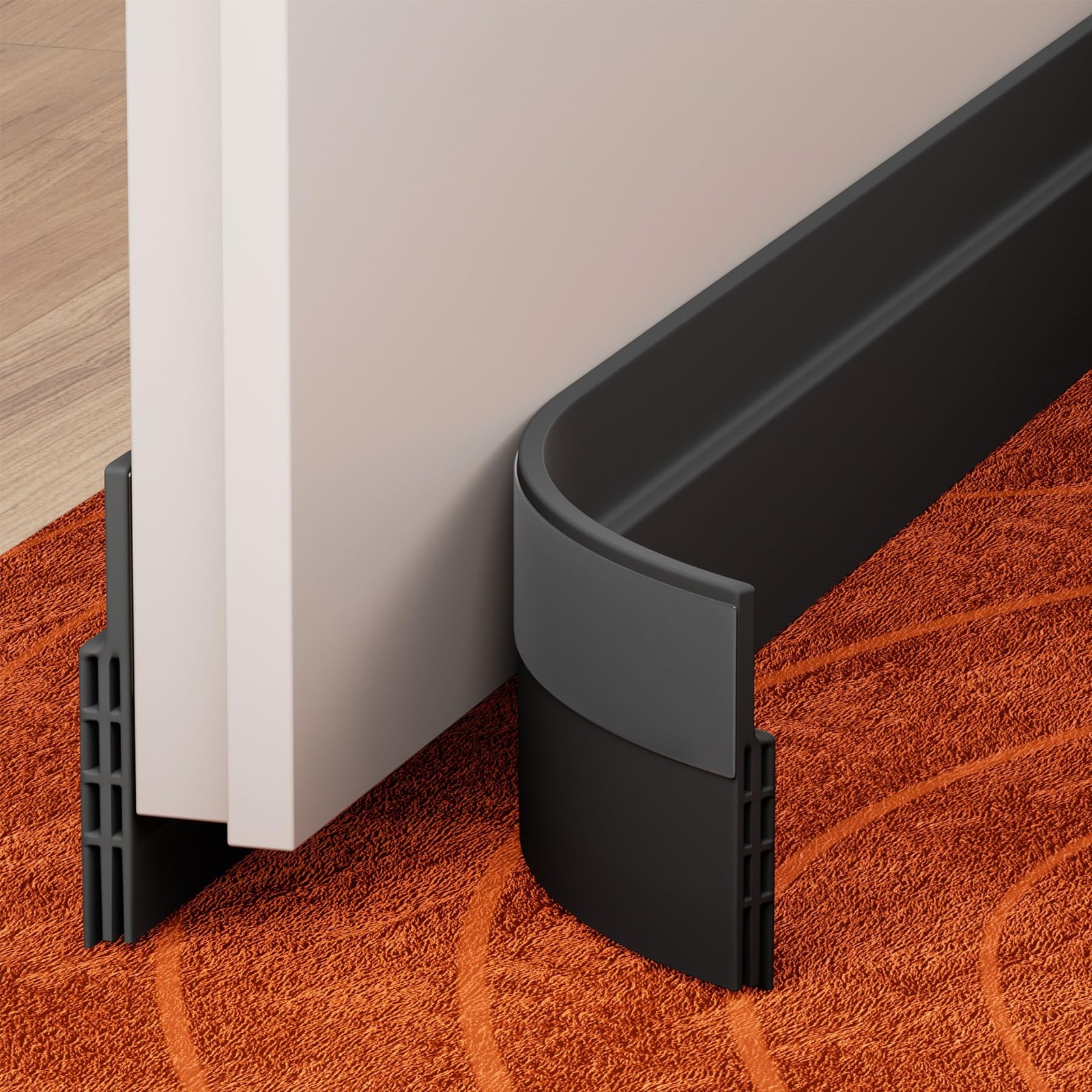 GroTheory 2 Pack Under Door Draft Stopper, Home Improvement, 2 Pack, Black gallery