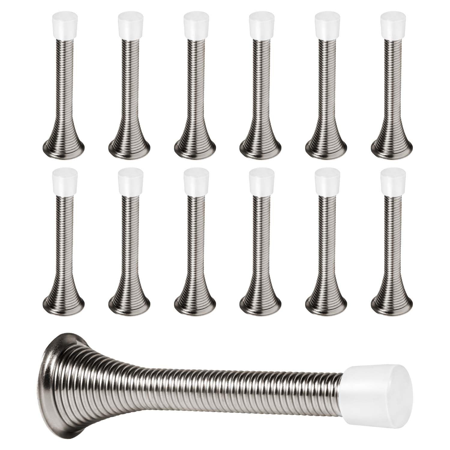 12 Pack Spring Door Stops 3 1/4 Inch Flexible Heavy Duty Spring Door Stopper gallery